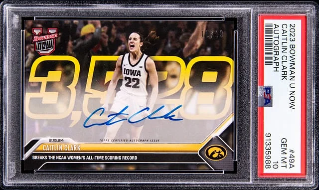2023-24 Bowman Caitlin Clark U Now Autograph #49A card image