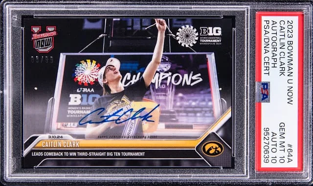 2023-24 Bowman Caitlin Clark U Now Autograph #64A card image