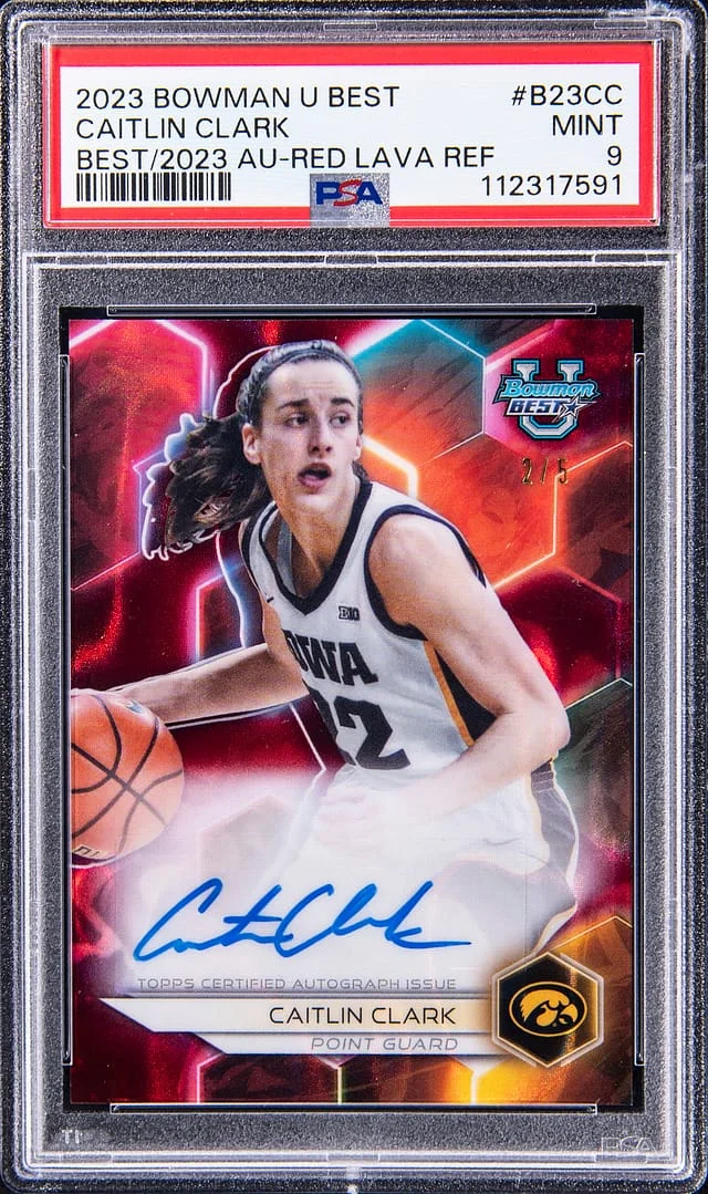 2023-24 Bowman Caitlin Clark U Best Geometric Orange Refractor #B23-CC card image