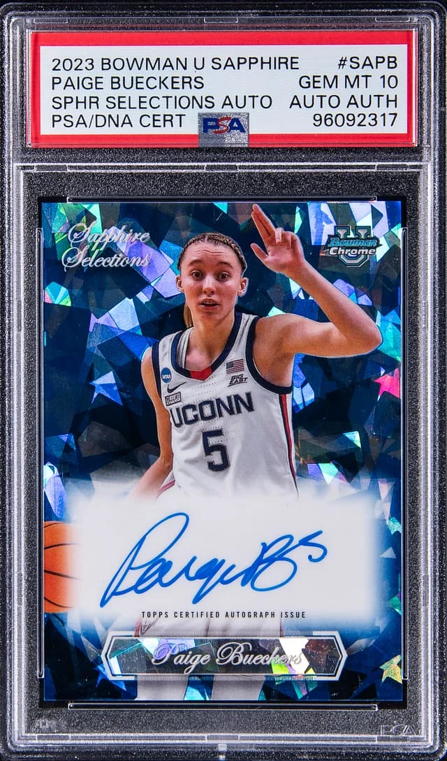 2023-24 Bowman Chrome University Paige Bueckers Sapphire Selections Autograph #SA-PB card image