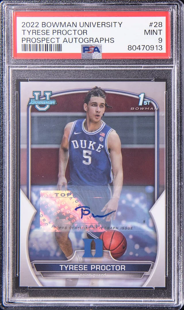 2023-24 Bowman Chrome University Tyrese Proctor #28 card image