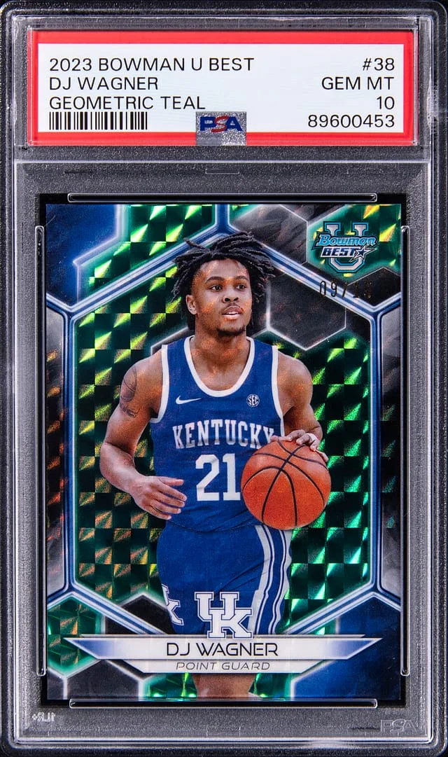 2023-24 Bowman DJ Wagner U Best Geometric Teal #38 card image