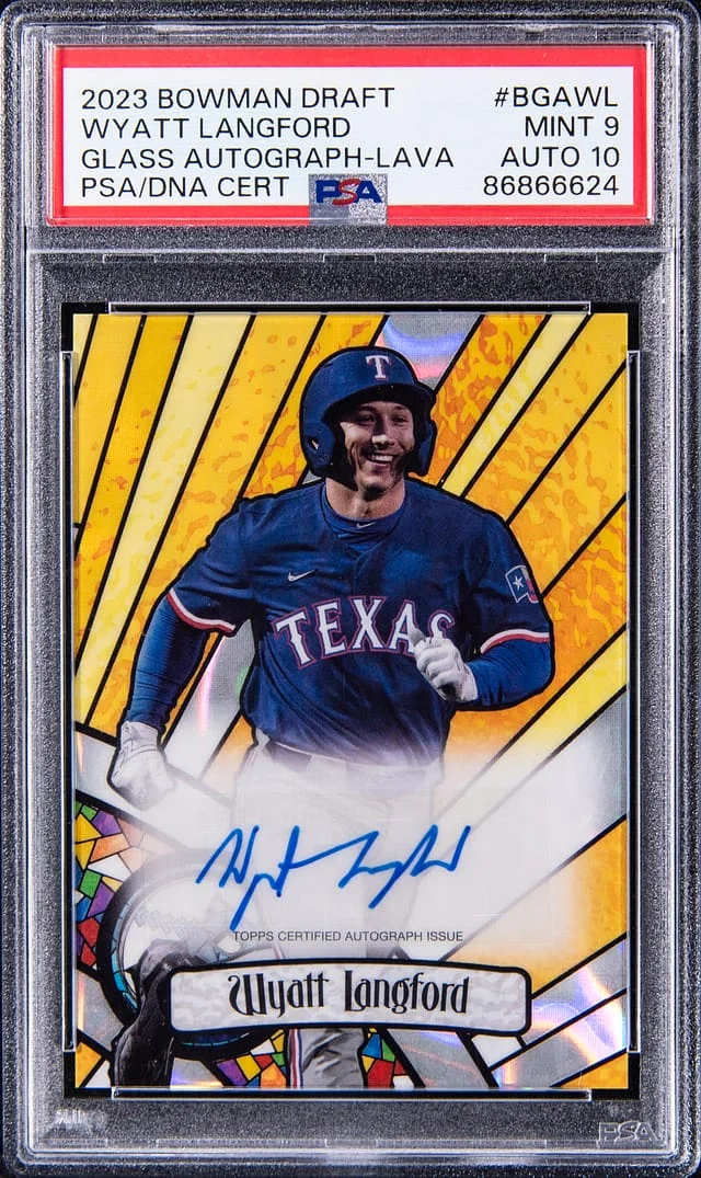 2023-24 Bowman Draft Wyatt Langford Glass Auto #BGA-WL card image