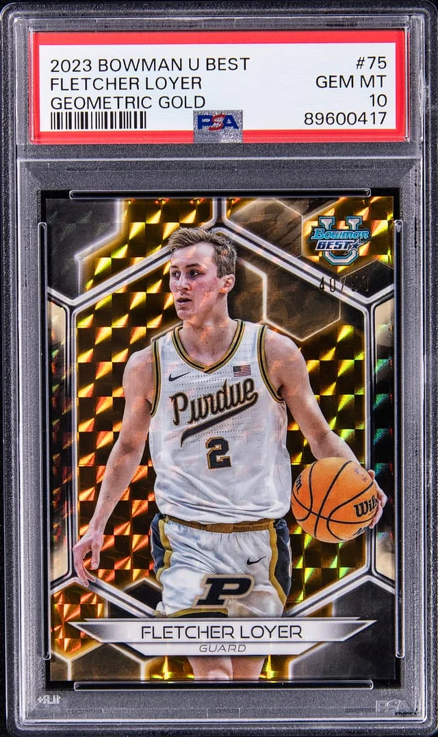 2023-24 Bowman Fletcher Loyer U Best Geometric Gold #75 card image
