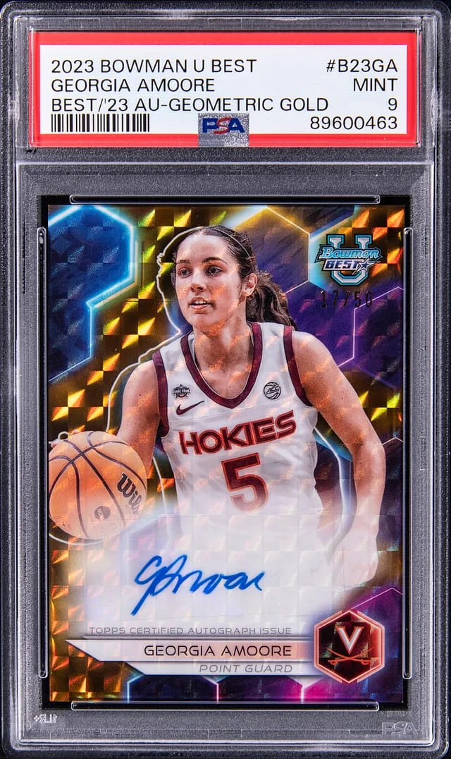 2023-24 Bowman Georgia Amoore U Best of 2023 Autograph Geometric Gold #B23-GA card image