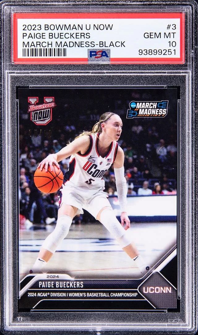 2023-24 Bowman Paige Bueckers U Now March Madness Black #3 card image