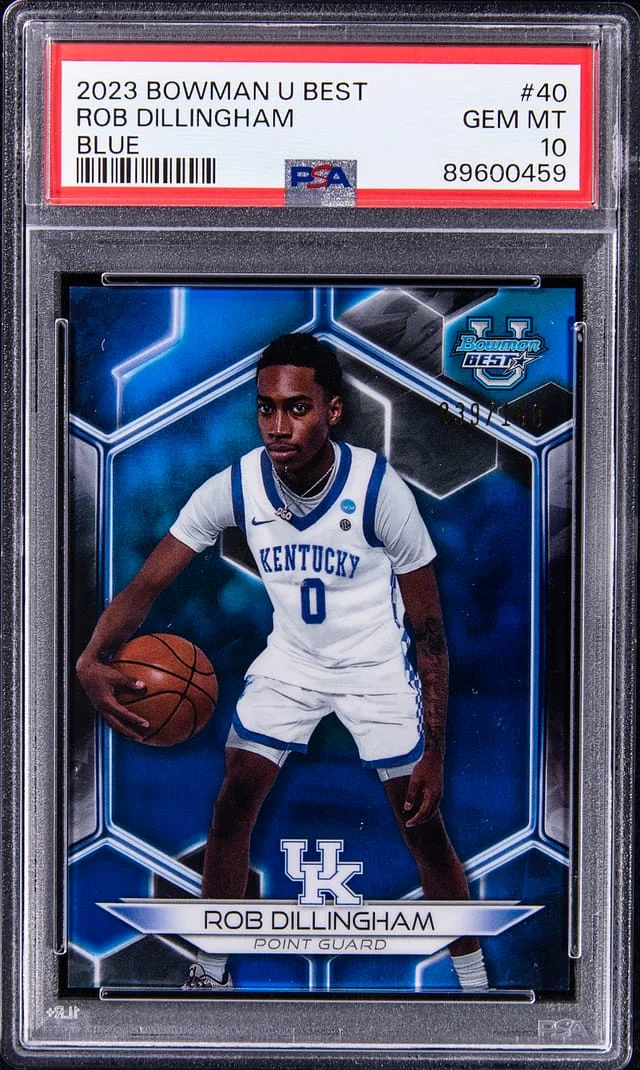 2023-24 Bowman Rob Dillingham U Best Blue #40 card image