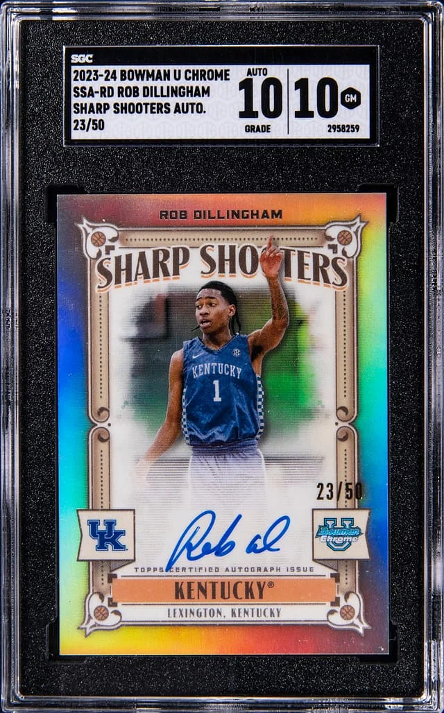 2023-24 Bowman Rob Dillingham U Chrome Sharp Shooters Autograph #SSA-RD card image
