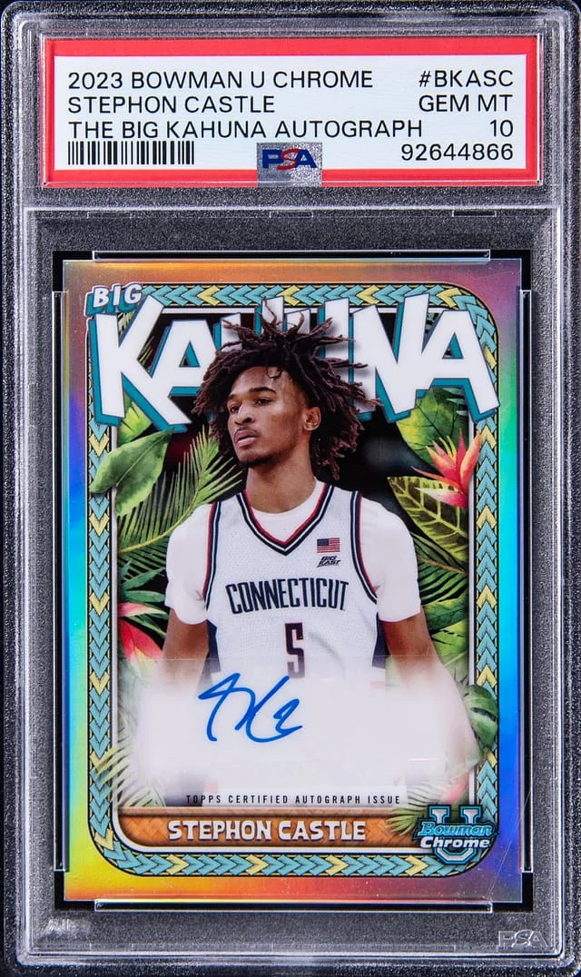 2023-24 Bowman Stephon Castle U Chrome The Big Kahuna Autograph #BKA-SC card image