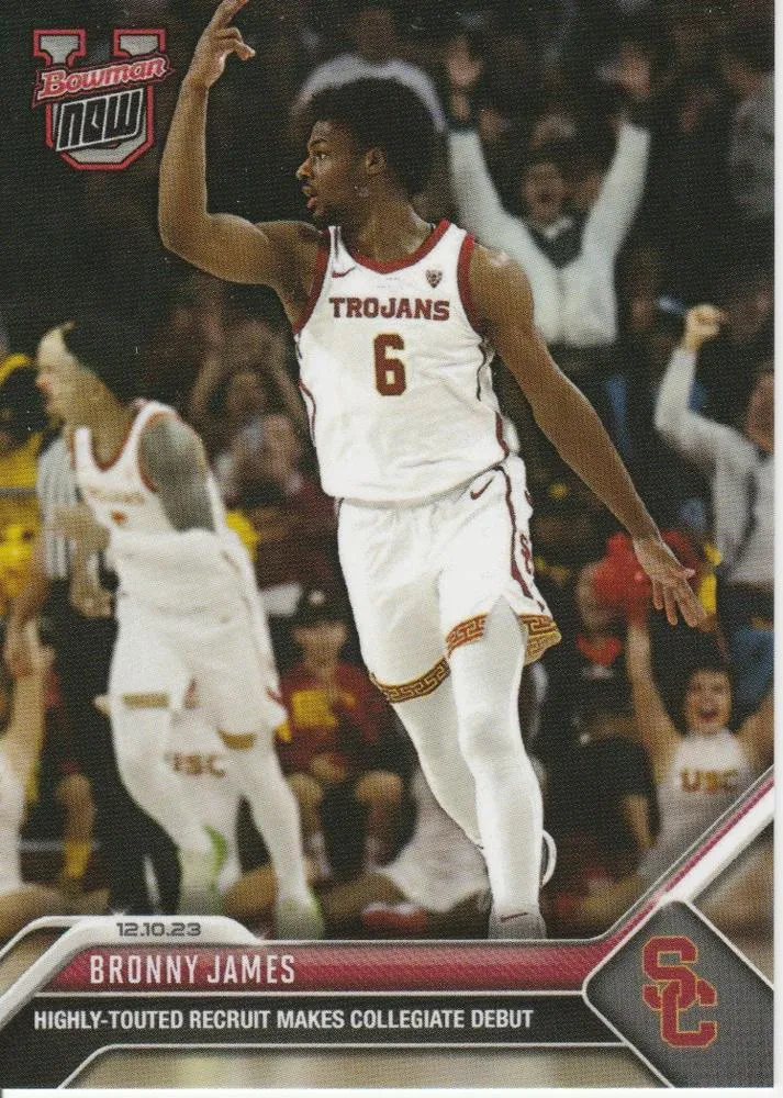 2023-24 Bowman U Now Bronny James #16 card image