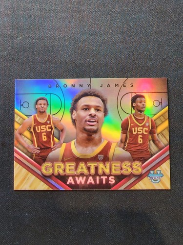 2023-24 Bowman University Best Bronny James Greatness Awaits #GA-12 card image