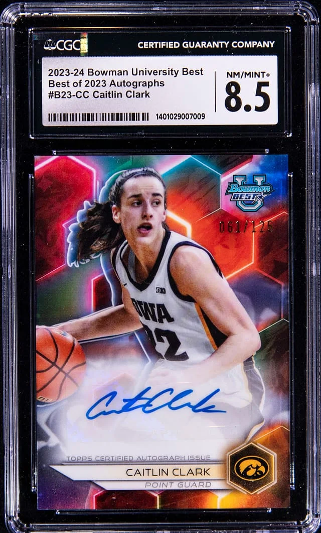 2023-24 Bowman University Best Caitlin Clark Best of 2023 Autographs #B23-CC card image