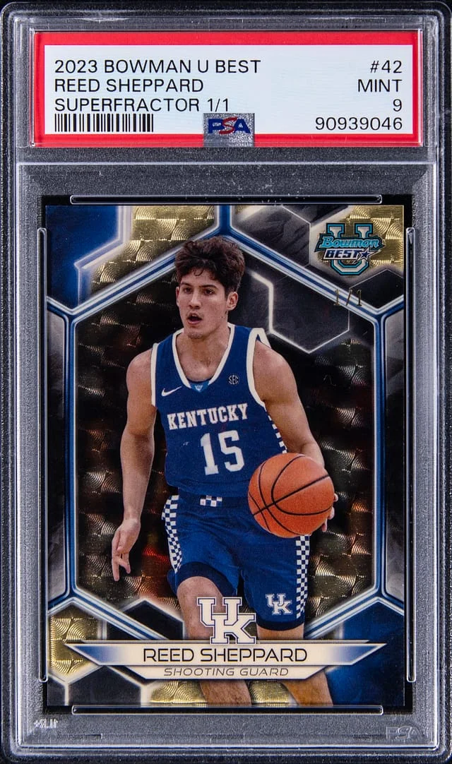 2023-24 Bowman University Best Reed Sheppard Superfractor #42 card image