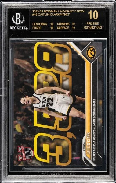 2023-24 Bowman University Caitlin Clark (/47962) Now #49 card image