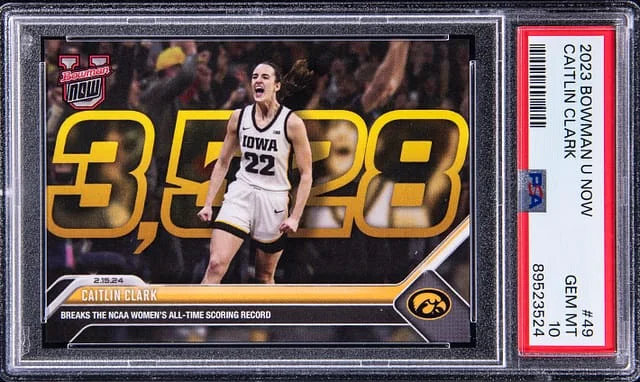 2023-24 Bowman University Caitlin Clark Now #49 card image