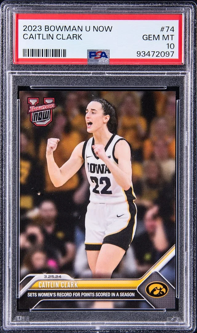 2023-24 Bowman University Caitlin Clark Now #74 card image