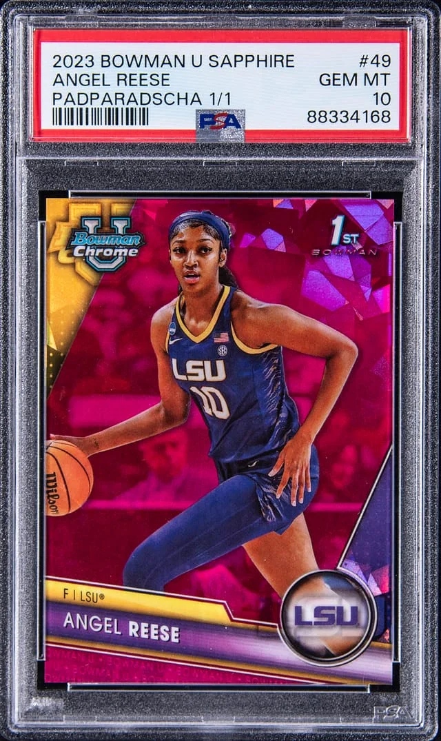 2023-24 Bowman University Chrome Angel Reese Purple #49 card image