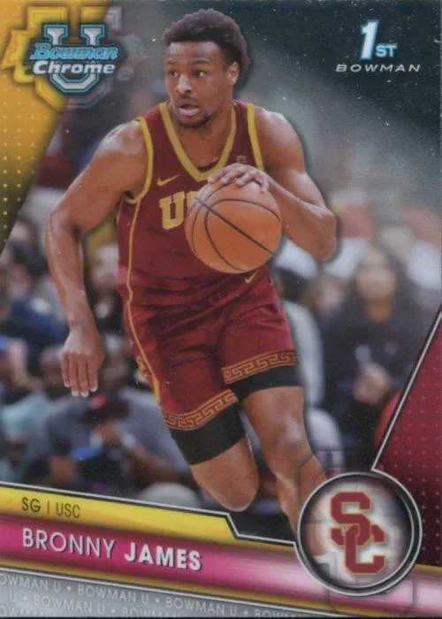 2023-24 Bowman University Chrome Bronny James #95 card image