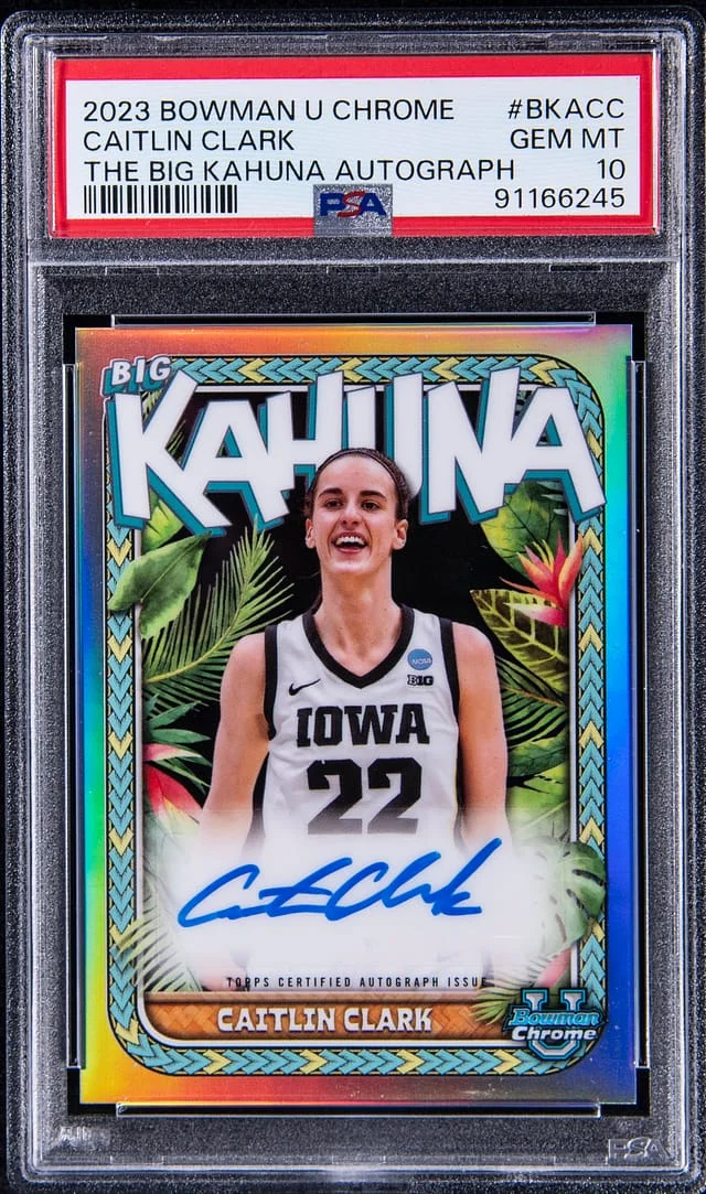 2023-24 Bowman University Chrome Caitlin Clark The Big Kahuna Autographs #BKA-CC card image