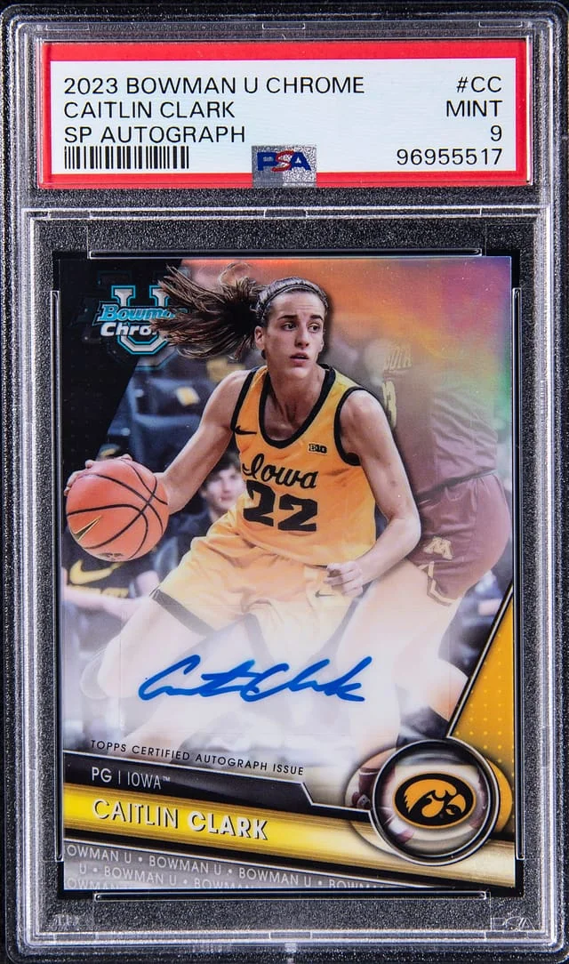2023-24 Bowman University Chrome Caitlin Clark SP Image Variation Autographs #BSPA-CC card image