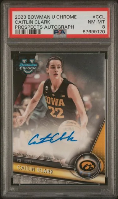 2023-24 Bowman University Chrome Caitlin Clark Bowman Chrome Prospects Autographs #CCL card image