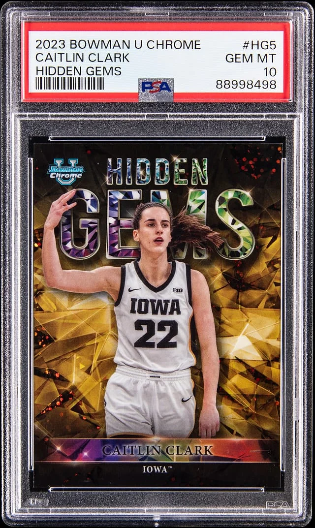 2023-24 Bowman University Chrome Caitlin Clark Hidden Gems #HG-5 card image
