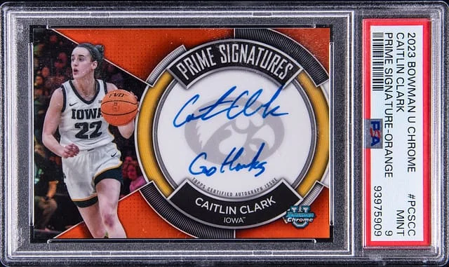 2023-24 Bowman University Chrome Caitlin Clark Prime Signatures SuperFractor #PCS-CC card image