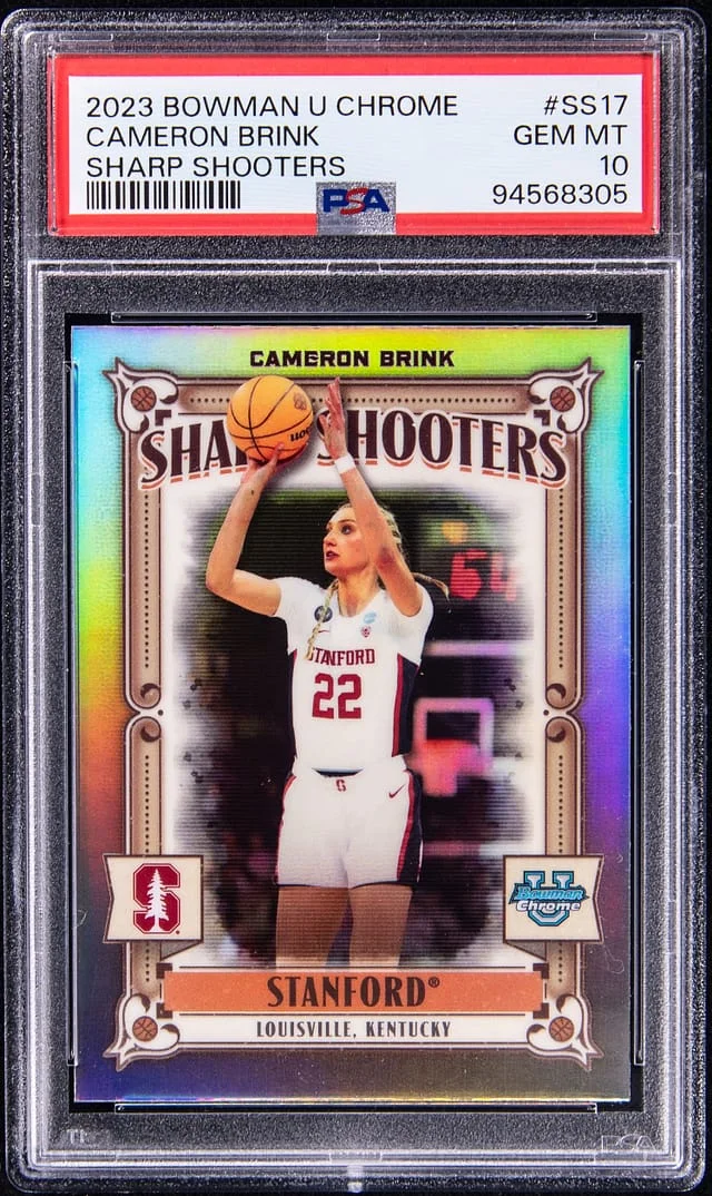 2023-24 Bowman University Chrome Cameron Brink Sharp Shooters #SS17 card image