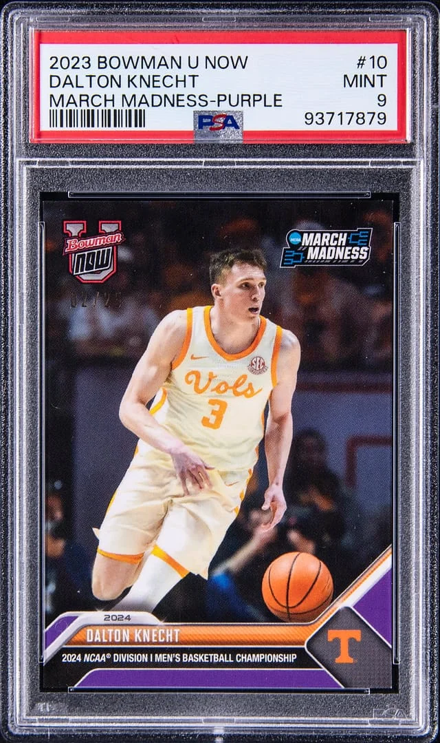 2023-24 Bowman University Dalton Knecht Now March Madness Purple #10 card image