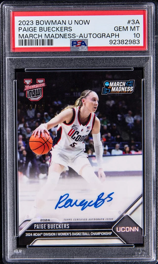 2023-24 Bowman University Paige Bueckers Now March Madness Autograph #3A card image