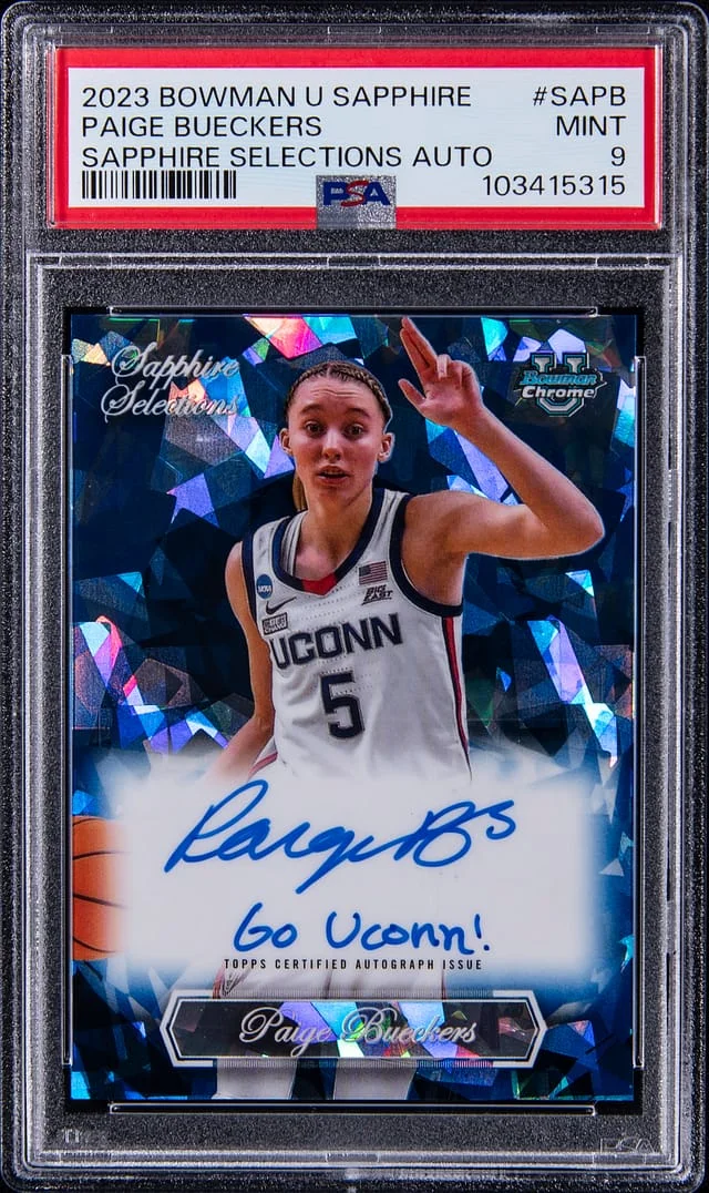 2023-24 Bowman University Paige Bueckers Sapphire Selections Autograph #SA-PB card image