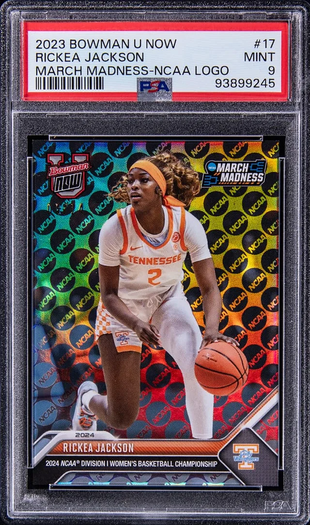 2023-24 Bowman University Rickea Jackson Now March Madness NCAA Logo #17 card image