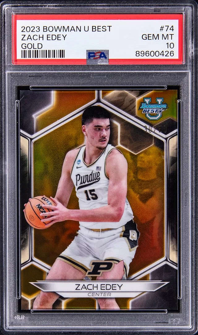 2023-24 Bowman Zach Edey U Best Geometric Gold #74 card image