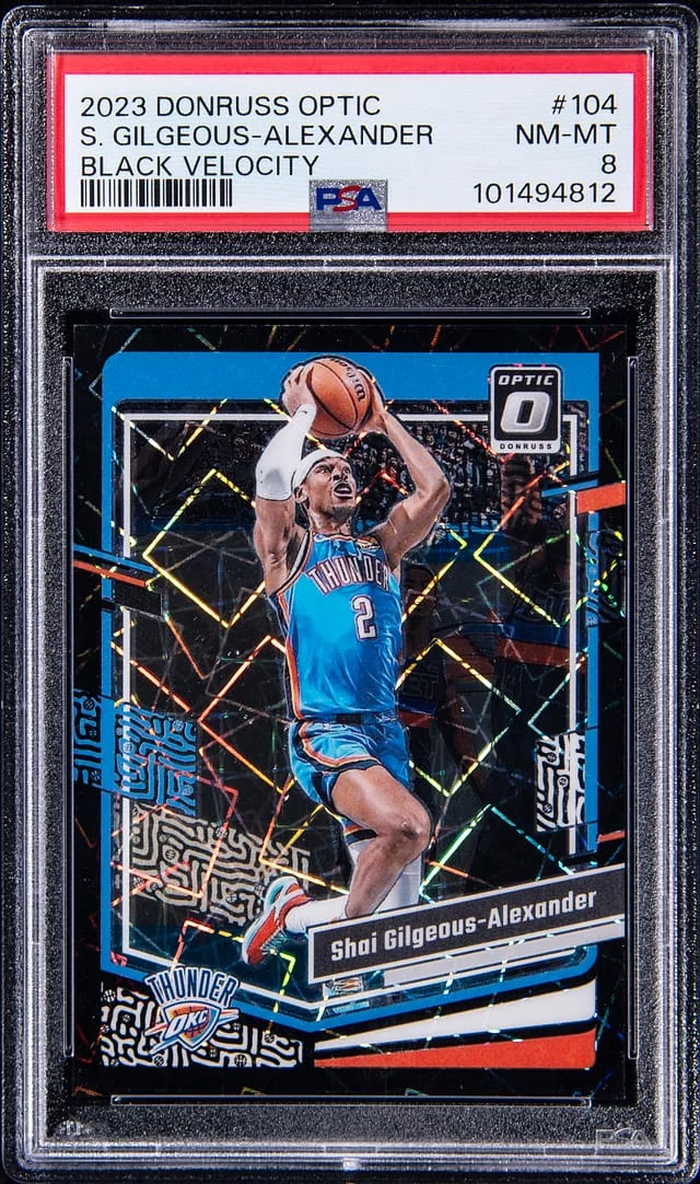 2023-24 Donruss Optic Shai Gilgeous-Alexander Black Velocity #104 card image