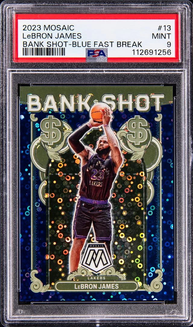 2023-24 Mosaic LeBron James Bank Shot Blue Fast Break #13 card image
