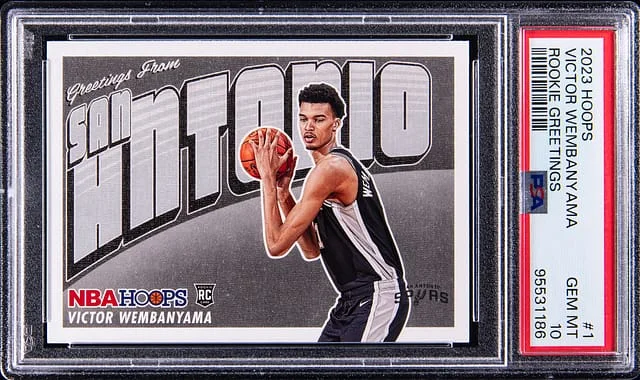 2023-24 NBA Hoops Victor Wembanyama Greetings #1 card image