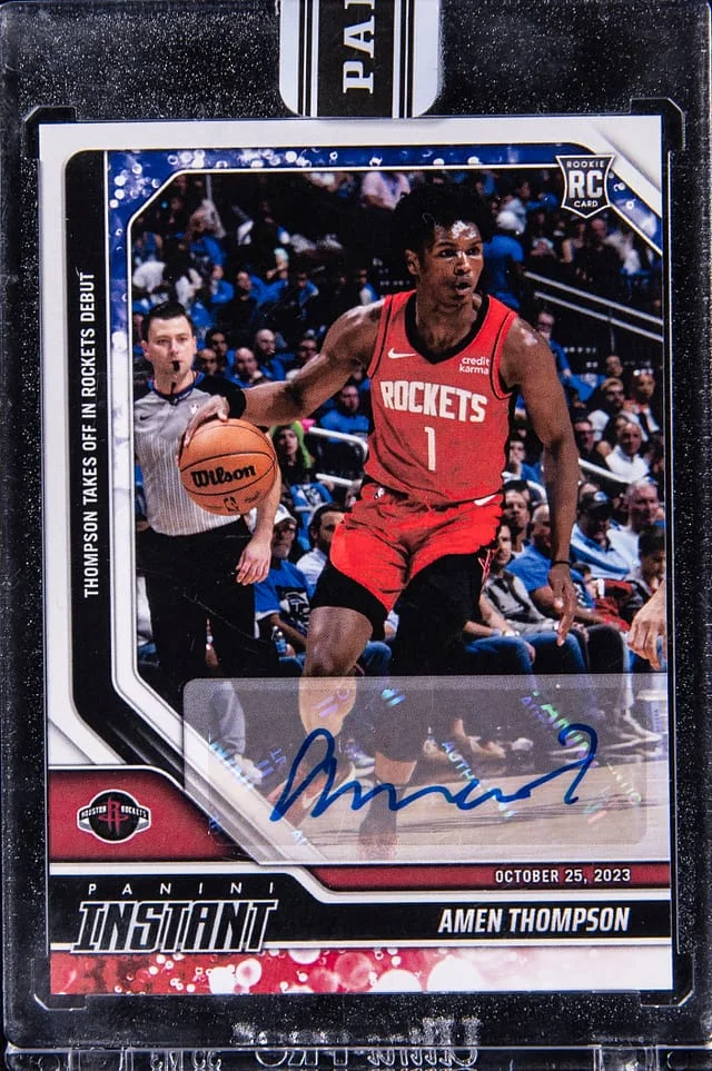 2023-24 Panini Amen Thompson Instant Signatures #8 card image
