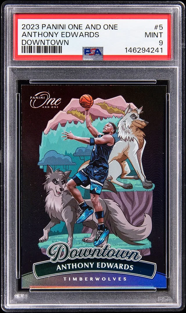 2023-24 Panini Anthony Edwards One & One Downtown #5 card image
