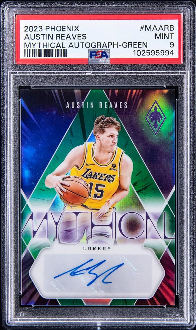 2023-24 Panini Austin Reaves Phoenix Mythical Autograph Green #MA-ARB card image