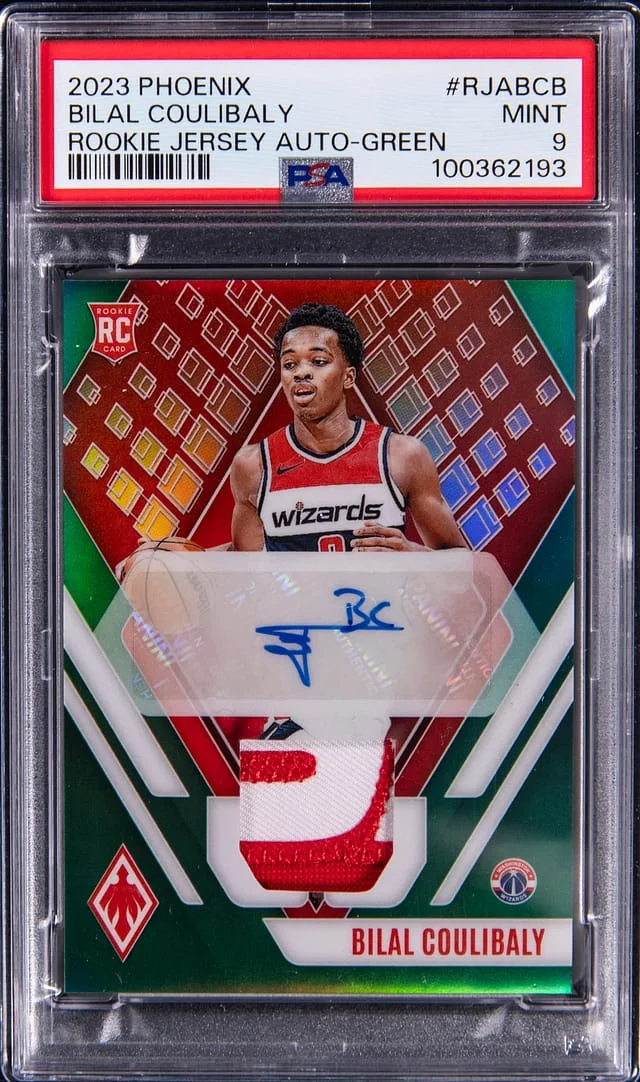 2023-24 Panini Bilal Coulibaly Phoenix Jersey Autograph Green #RJA-BCB card image