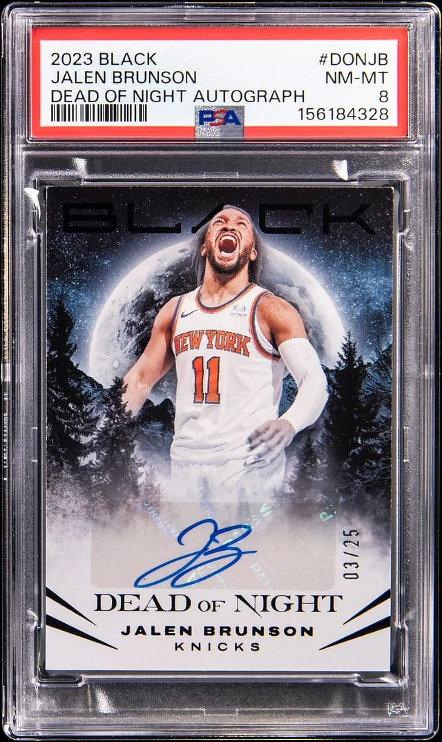 2023-24 Panini Black Jalen Brunson Dead Of Night Autograph #DON-JB card image