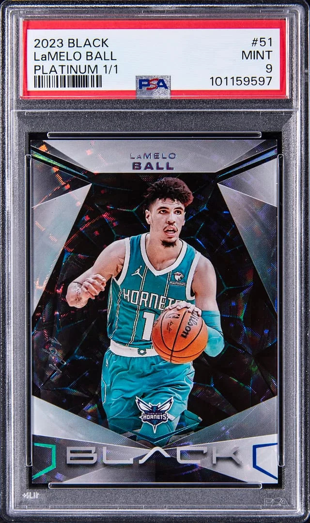 2023-24 Panini Black LaMelo Ball Platinum 1/1 #51 card image