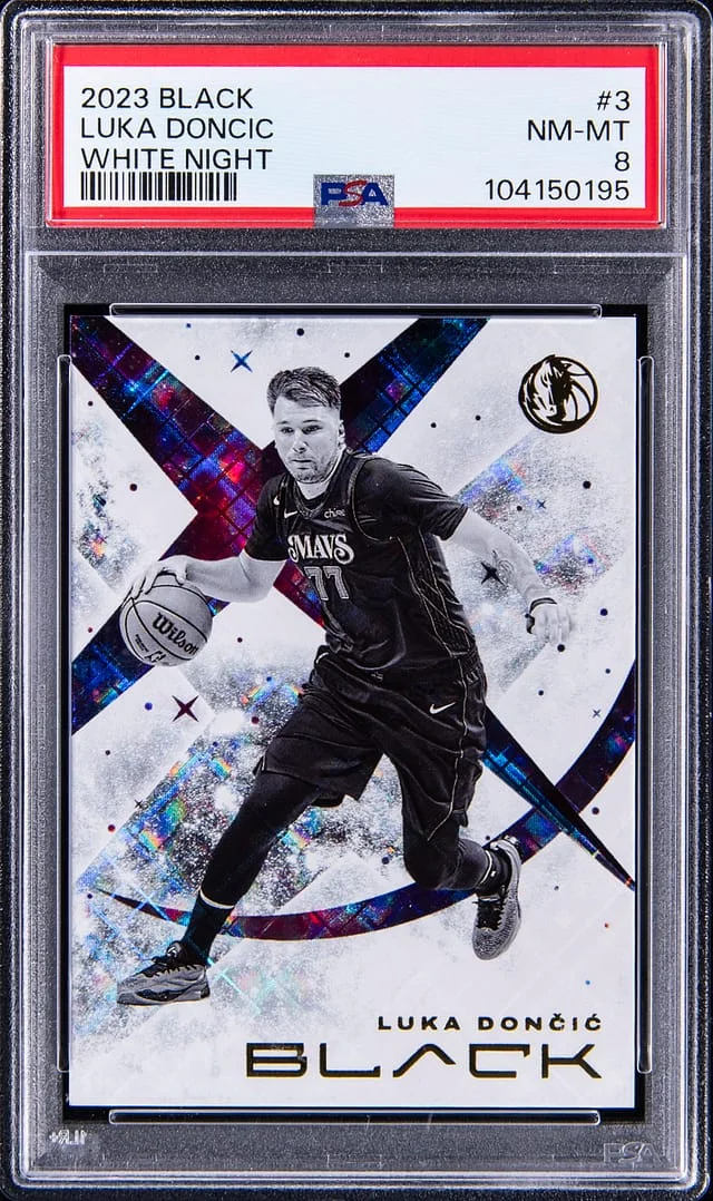 2023-24 Panini Black Luka Doncic White Night #3 card image