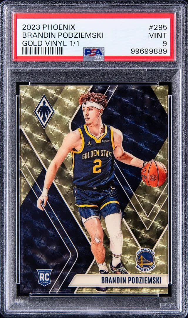2023-24 Panini Brandin Podziemski Phoenix Gold Vinyl #295 card image