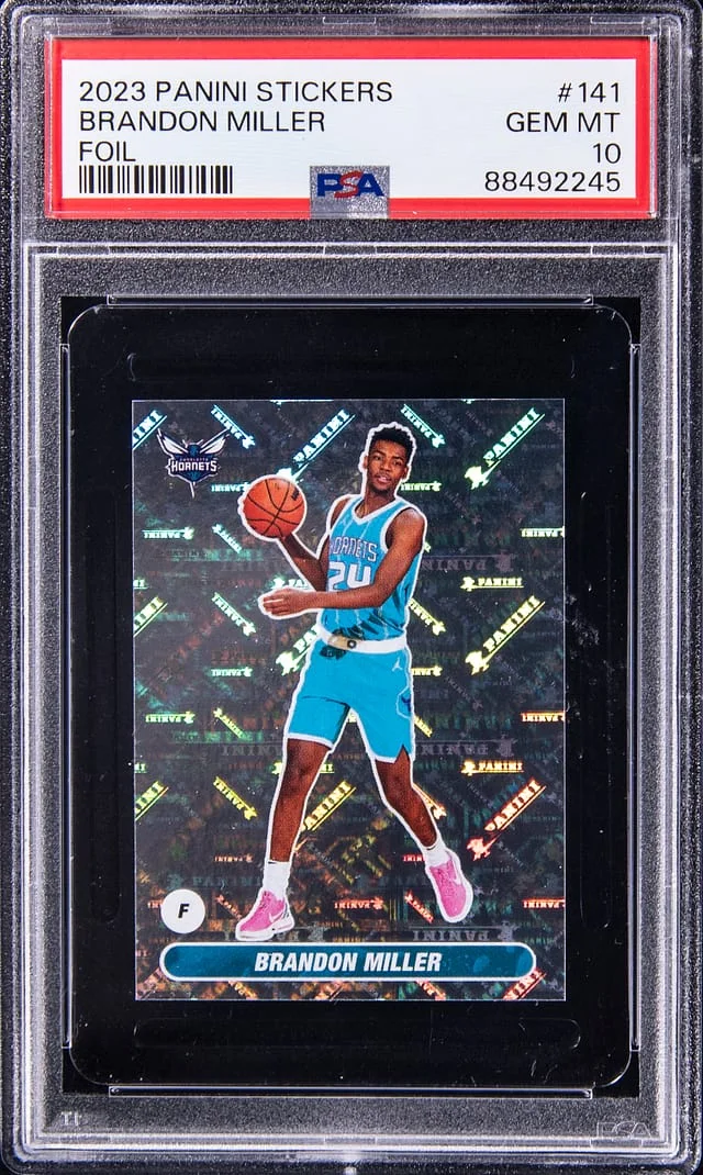 2023-24 Panini Brandon Miller Stickers Foil #141 card image