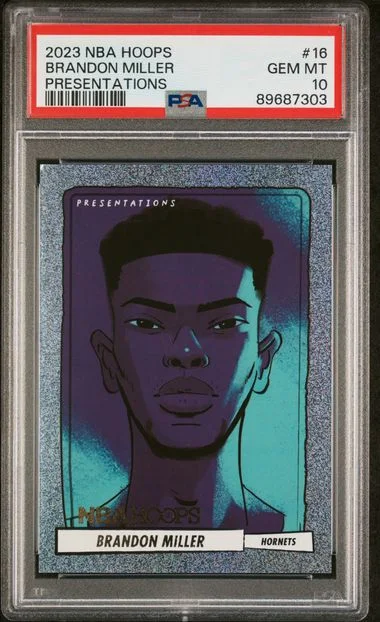 2023-24 Panini Brandon Miller NBA Hoops Presentations #16 card image