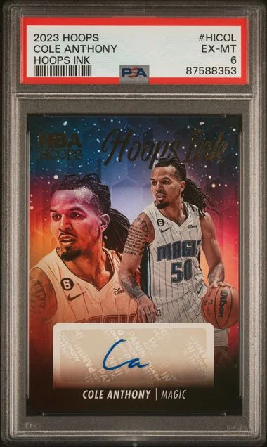 2023-24 Panini Cole Anthony NBA Hoops Ink #HI-COL card image