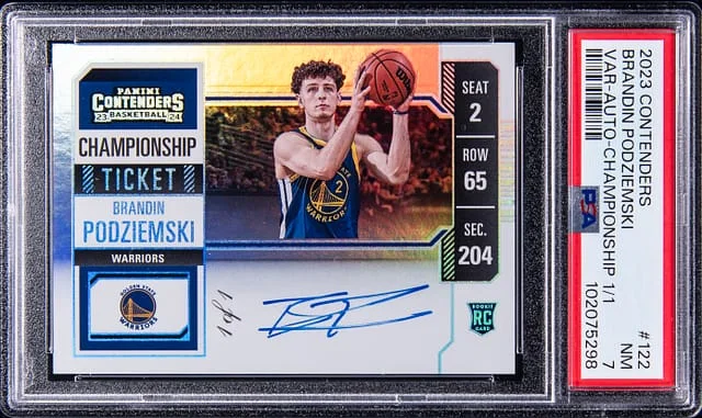 2023-24 Panini Contenders Brandin Podziemski Autograph Clear #122 card image