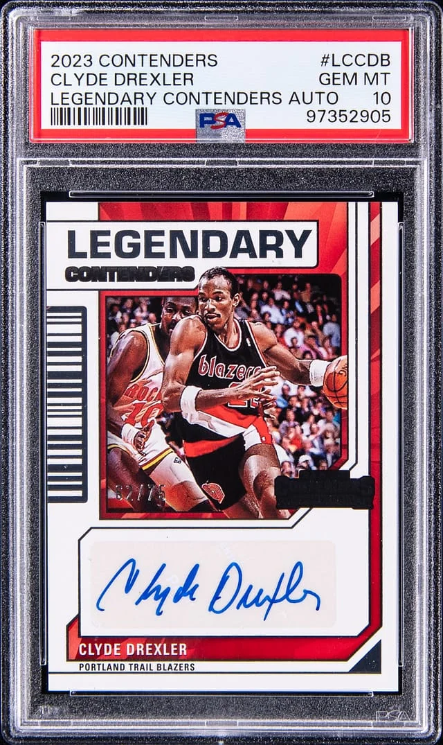 2023-24 Panini Contenders Clyde Drexler Legendary Contenders Autograph #LC-CDB card image