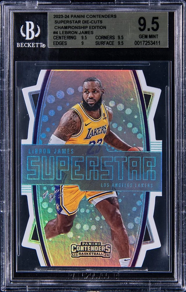 2023-24 Panini Contenders LeBron James Superstar Die-Cuts Championship Edition #4 card image